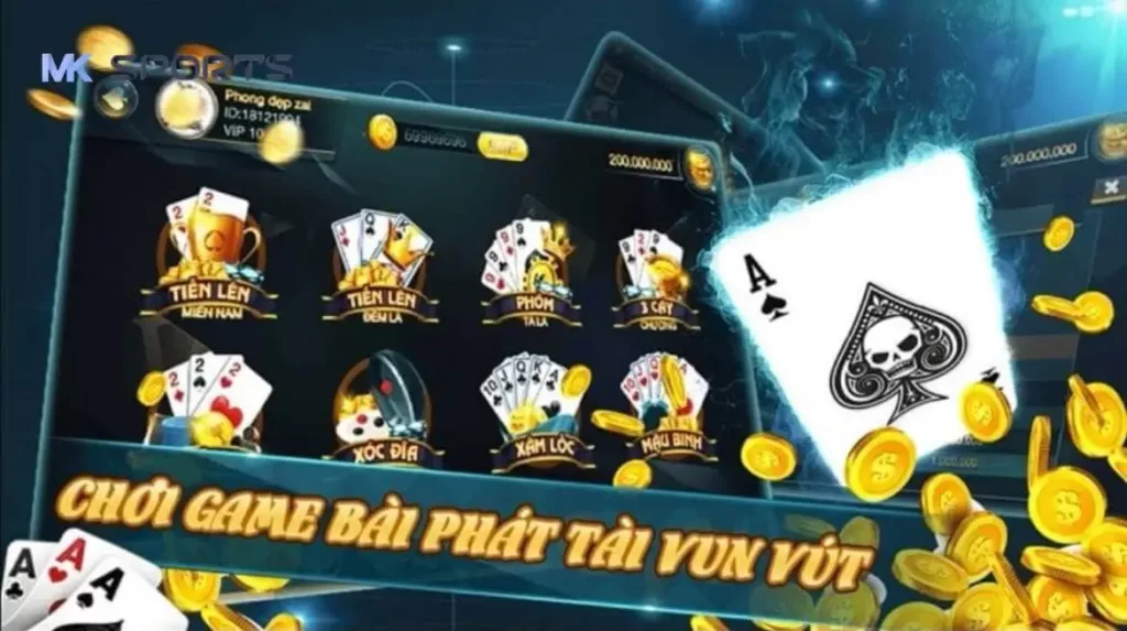 Những thể loại game bài MK Sports được người chơi đánh giá cao nhất